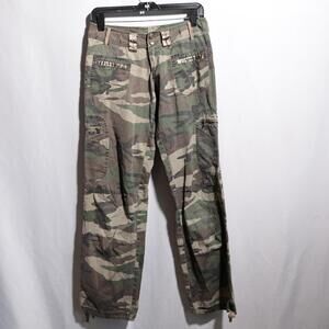 VTG Y2K Wet Seal Camo Pants Low Rise 2000s Cargo Bratz Drawstring Hem Retro‎ M